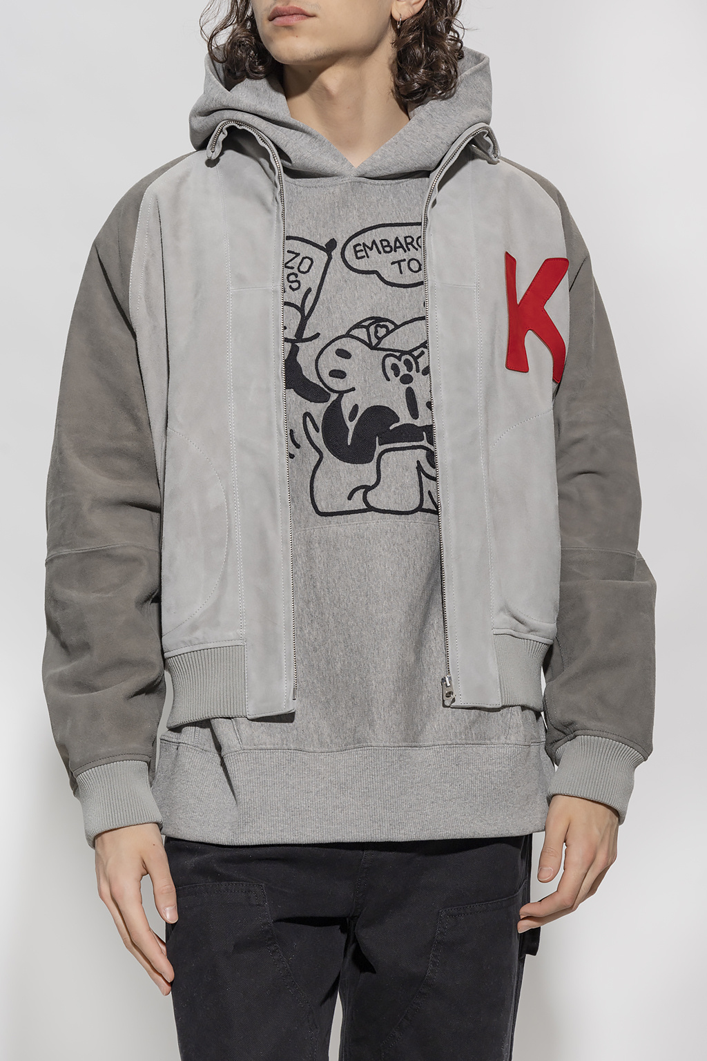 nike sportswear down filled windrunner SchaferandweinerShops Colombia Grey Suede transform jacket Kenzo